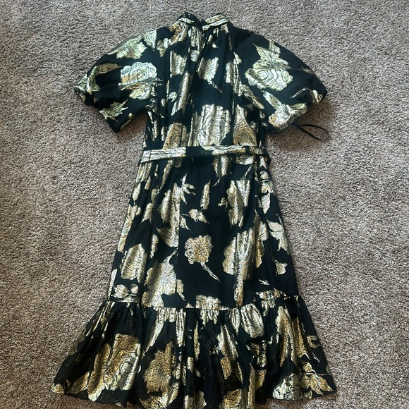 ALEX MARIE black gold midi dress - Picture 5 of 5